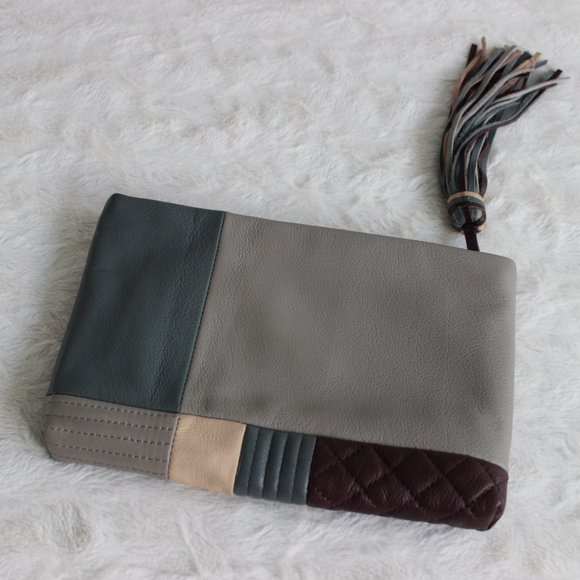 EUC: Leather ColorBlock Clutch. FINAL PRICE DROP - Picture 2 of 7